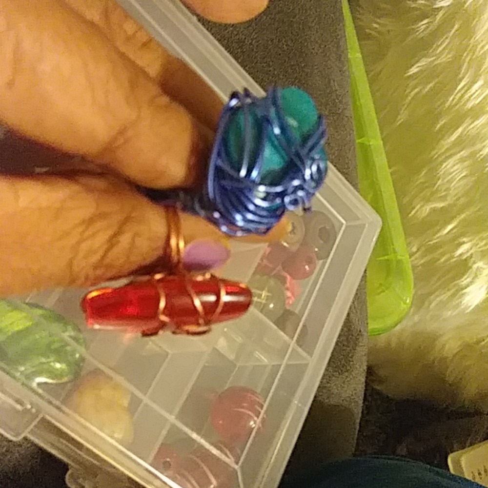 A BARGAIN! 2- HANDCRAFTED RINGS - Picture 2 of 2